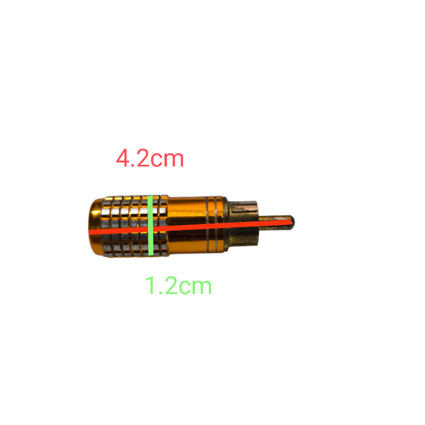 Grippes RCA Plug Metal Yellow Connector