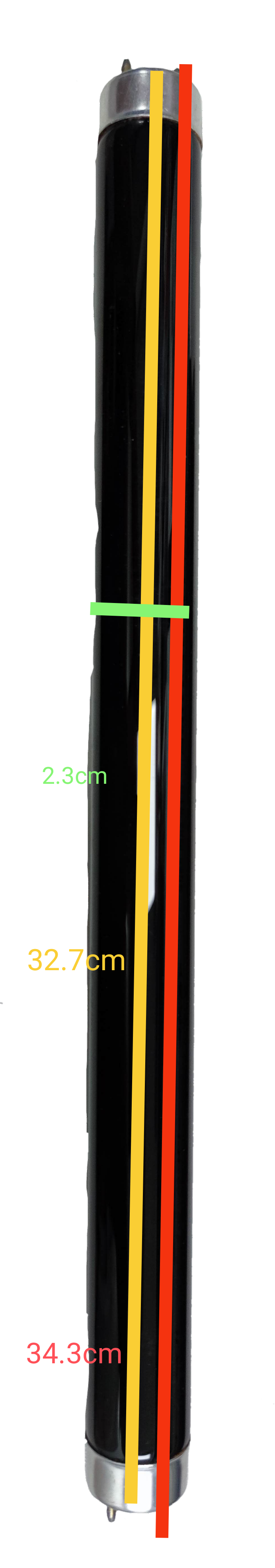 Haichao 10W Black Light T-8 Fluorescent Tube, 10W T8 Blacklight Black