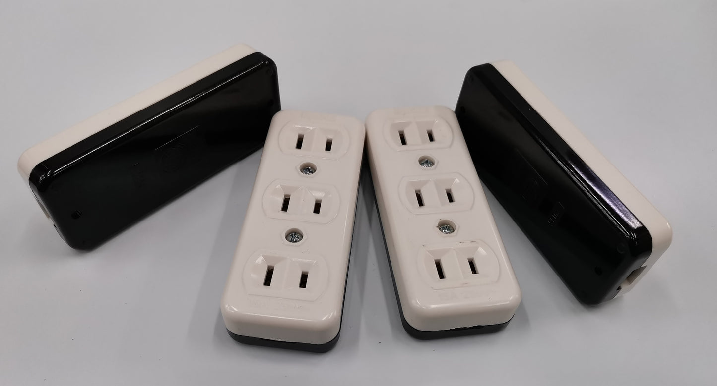 Eagle 3 Gang Outlet 10A 220V Flat Pin CAT2083