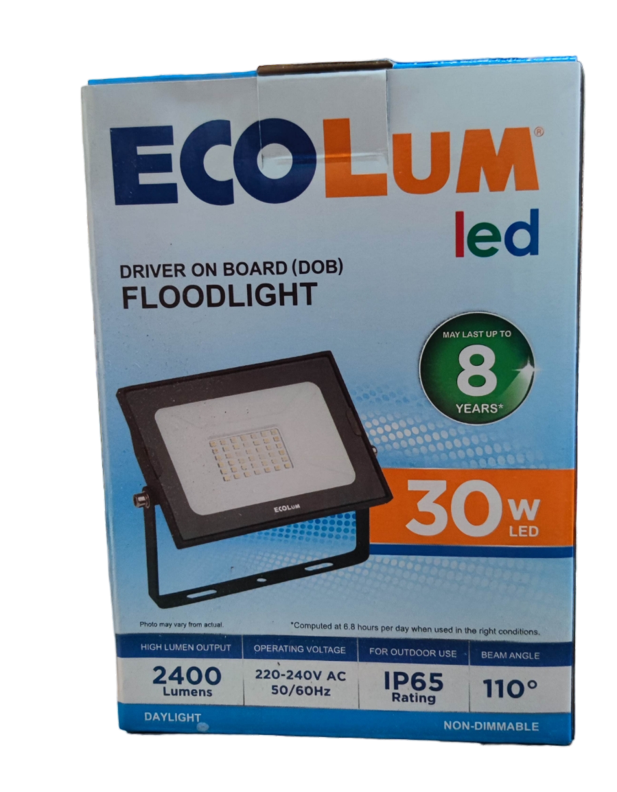 Ecolum 30W LED Flood Light 220V Daylight 6500K CFL3030DL