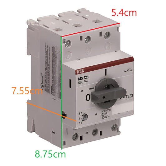 ABB 3 phase 16-20A motor protection switch with compact design for reliable motor control