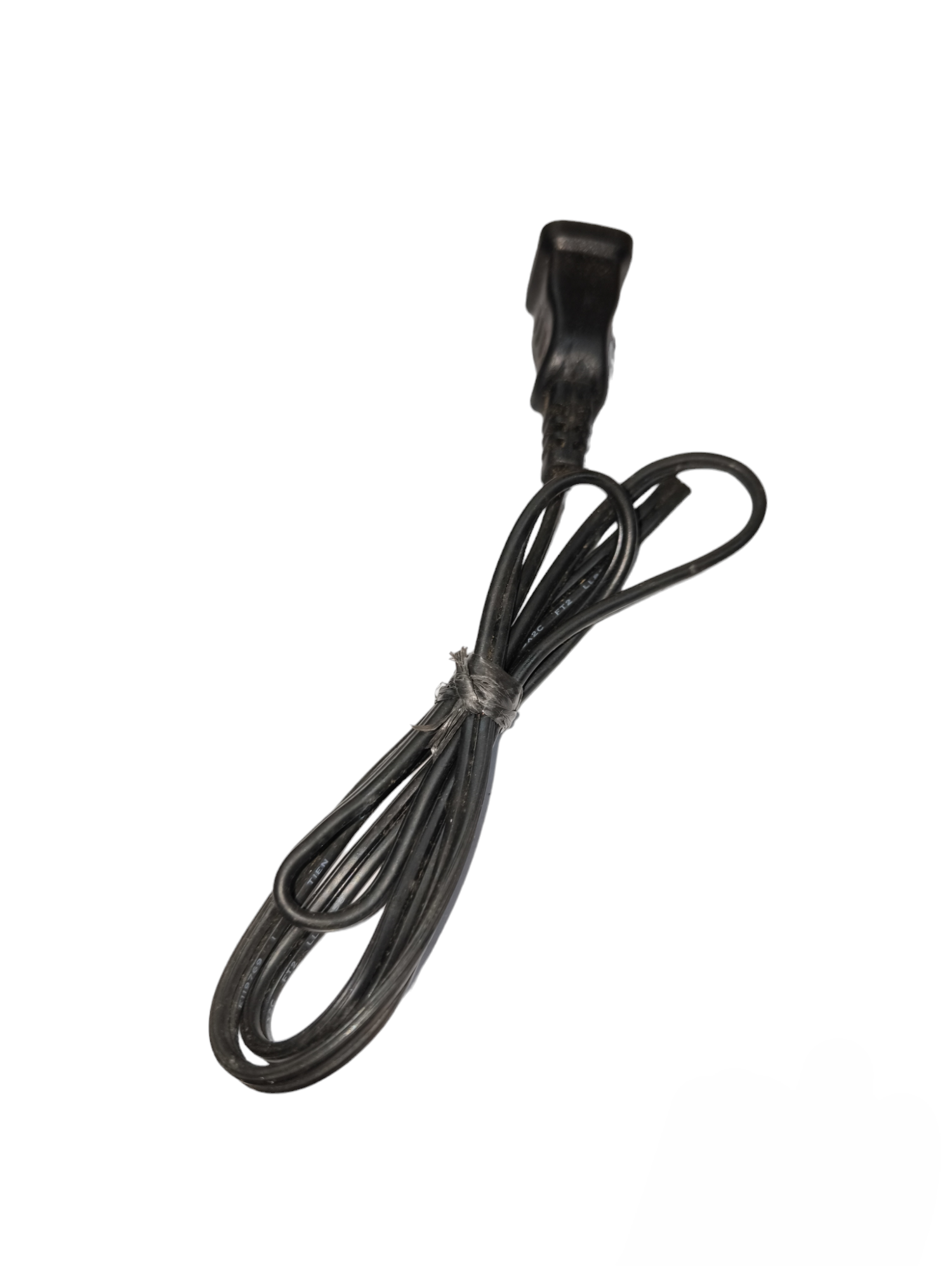 Black AC Cord 1 Meters Flat Outlet AWG 18 wire with right-angle plug for electrical use