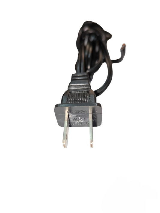 Black AC Cord Flat Cord AWG 18 with two-prong plug for electrical devices from China