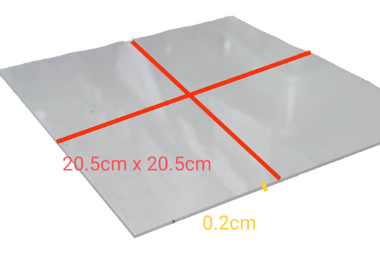 Acrylic Color Filter Clear in 20.5cm x 20.5cm size and 0.2cm thickness for decorative use