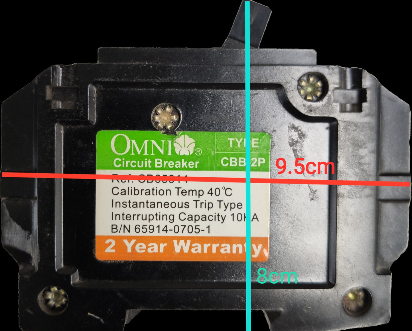 Omni 15A Circuit Breaker Bolt-on Type 2Pole 15A 2P Circuit Breaker