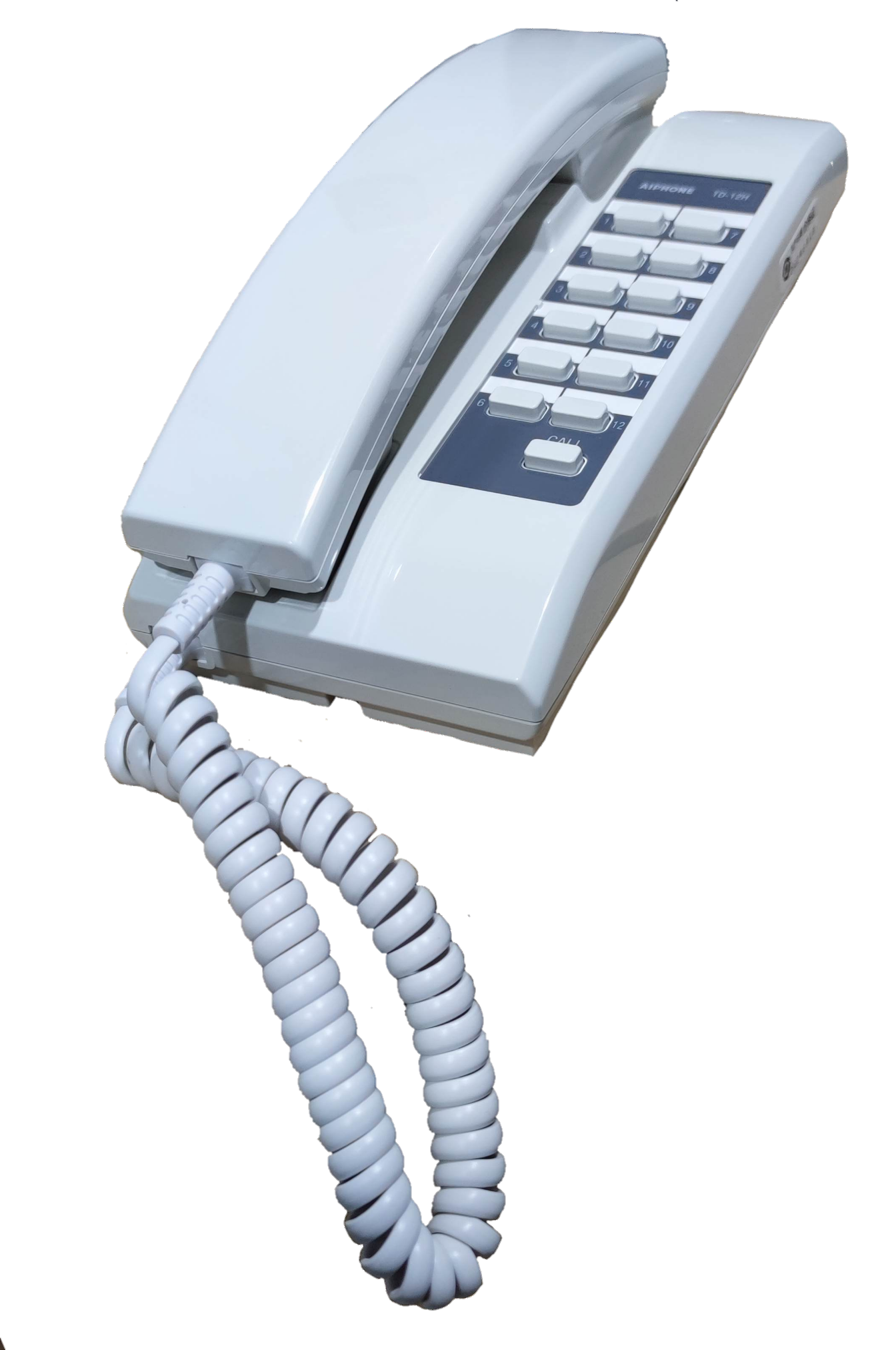 Aiphone 12 station intercom master white telephone handset with keypad for security communication