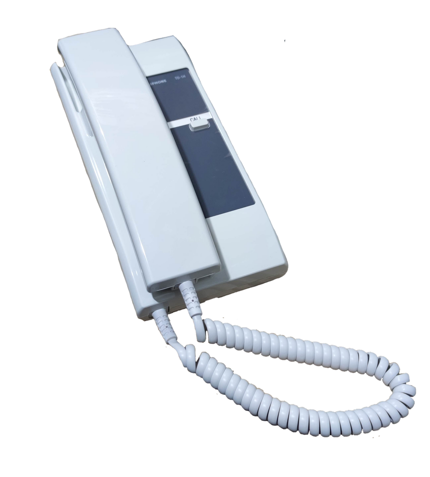 Aiphone 3 station intercom system white wall-mounted handset with coiled cord for secure communication