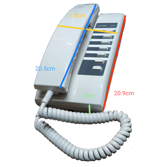 Aiphone 6 station intercom system white wall-mounted telephone handset with numeric keypad