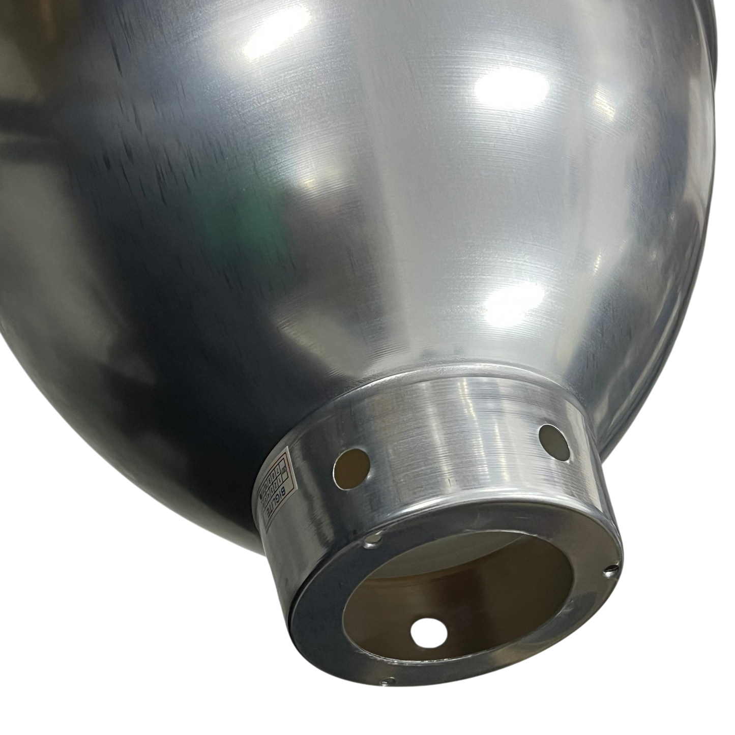 Biglite 12 inch aluminum reflector lamp cover for ceiling lights in a polished silver finish