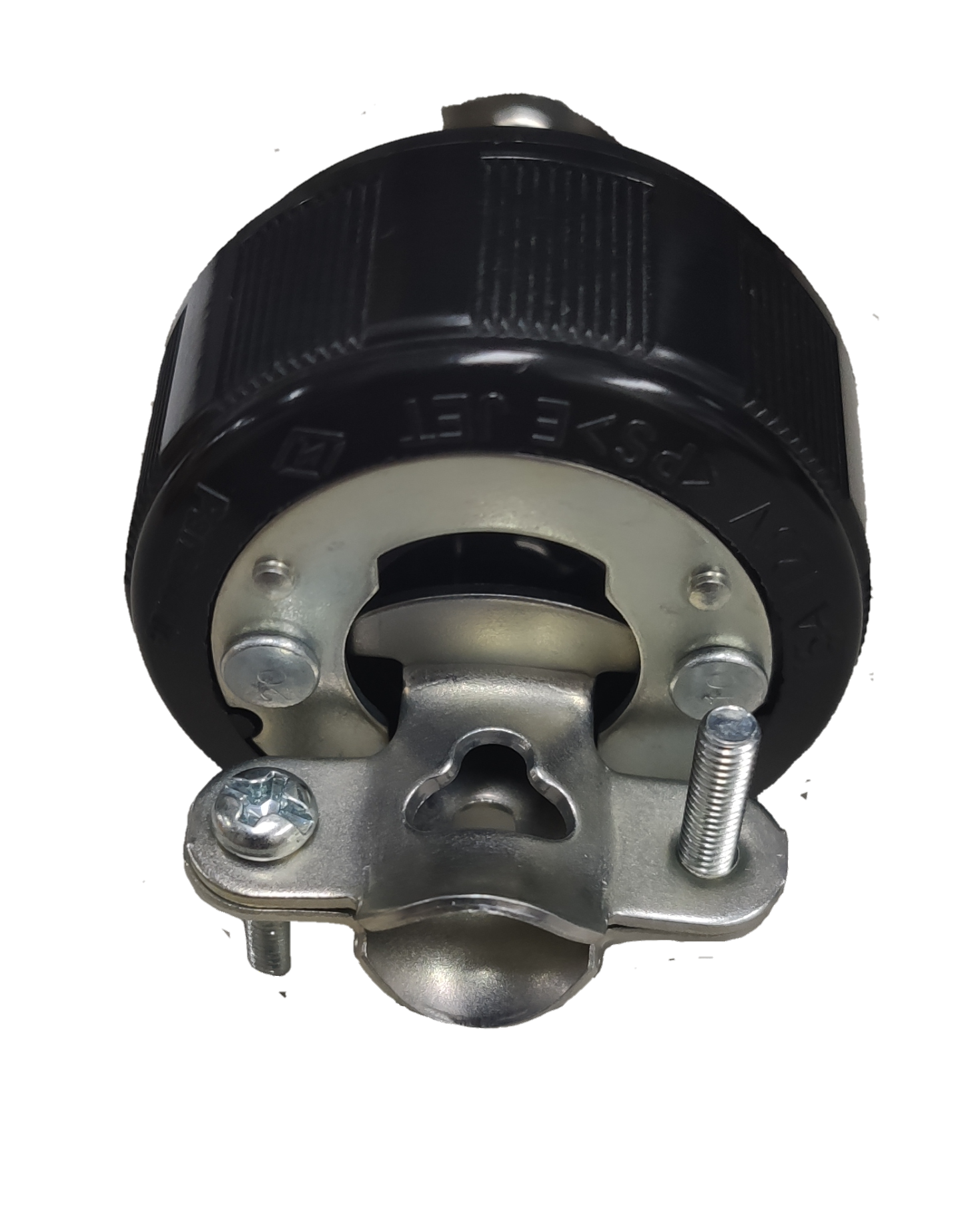 Panasonic anasonic 15A Twist Lock Plug with black casing and metal locking mechanism for secure connections