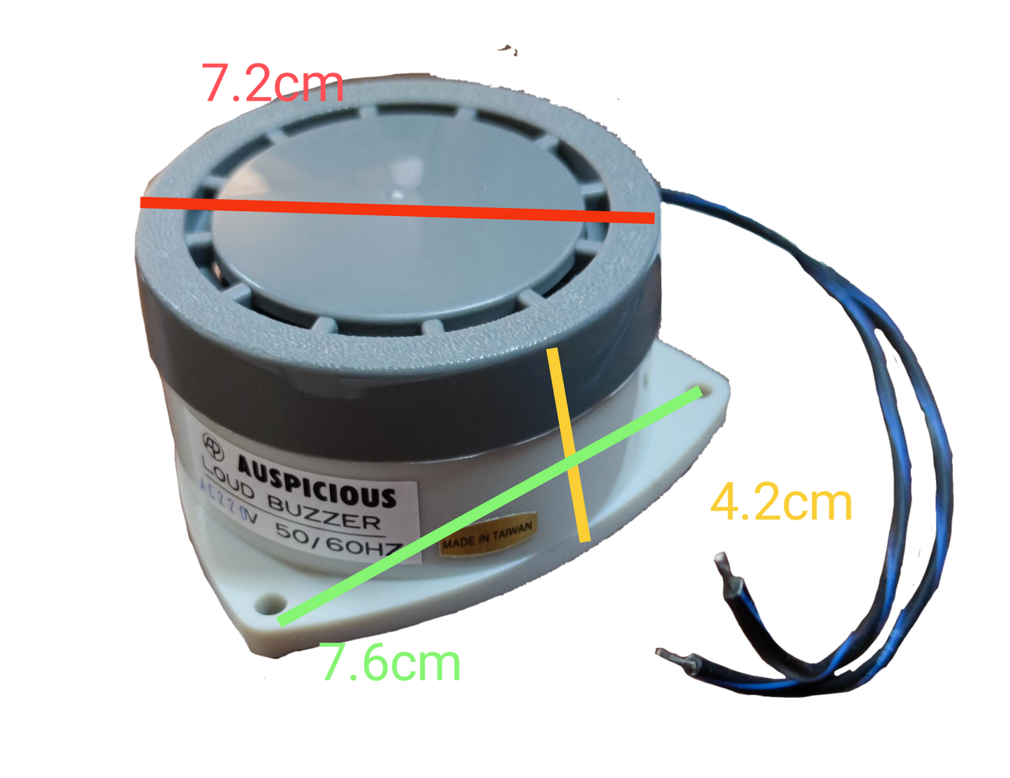 Auspicious 220V panel buzzer for door chimes with wiring and compact round design