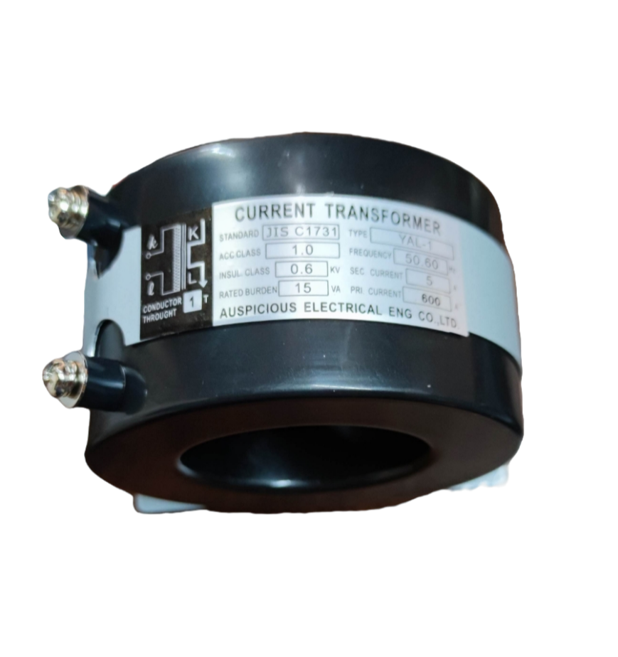 Auspicious 690V AC donut type current transformer for door chimes and bells with durable black housing