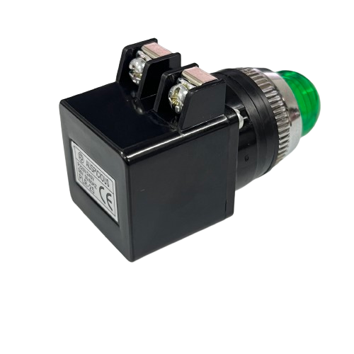 Auspicious Pilot Light 110V GREEN 25mm panel mount indicator with green lens and screw terminal back