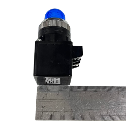Auspicious Pilot Light 220V BLUE 25mm panel mount indicator with blue lens metal bezel and wiring terminals