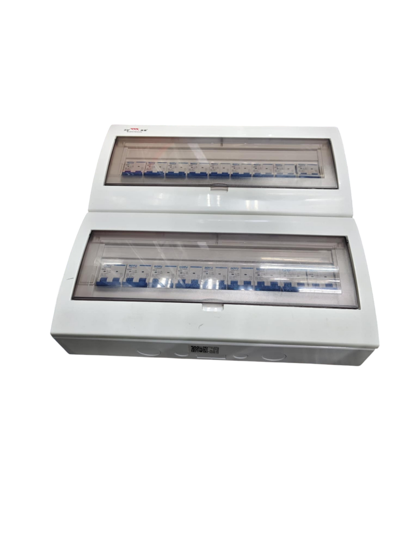 Panel Board 50A 2 Pole Main Miniature Circuit Breaker with 17 Branches 2 Pole Miniature Circuit Breaker 32 Ways Surface Type Panel Box ZY with 17 Bus Bar 2 Pole (Royu Breakers)