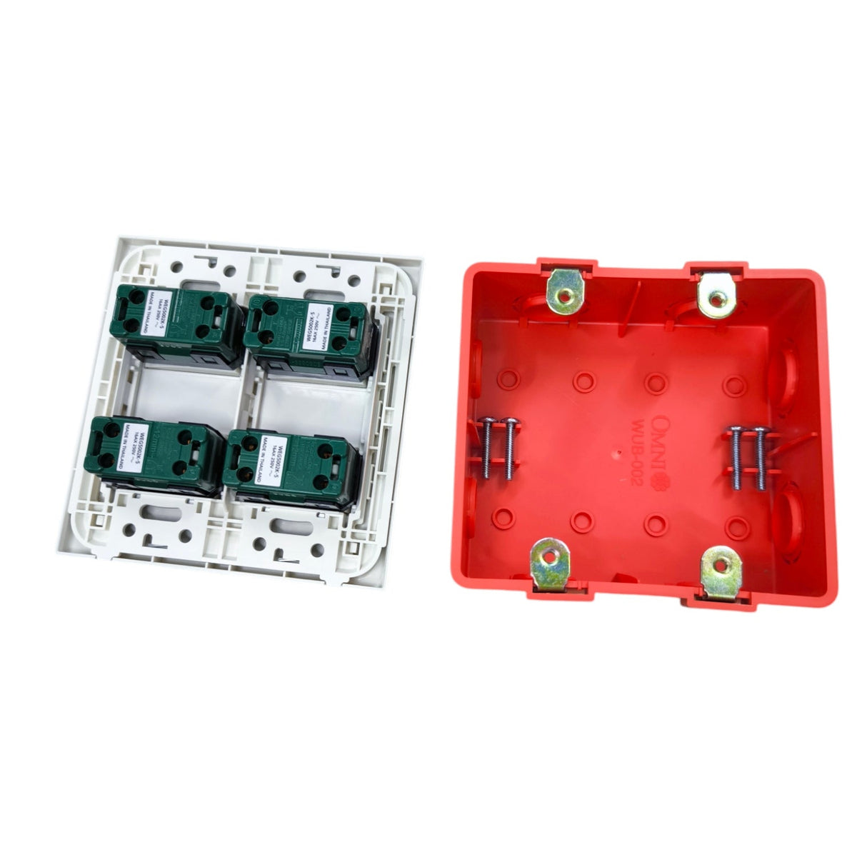 Panasonic 4 Gang 3 Way Switch 16A 250V with Series with Utility Box WEG6804+(4XWEG5002K-5)+Utility Box