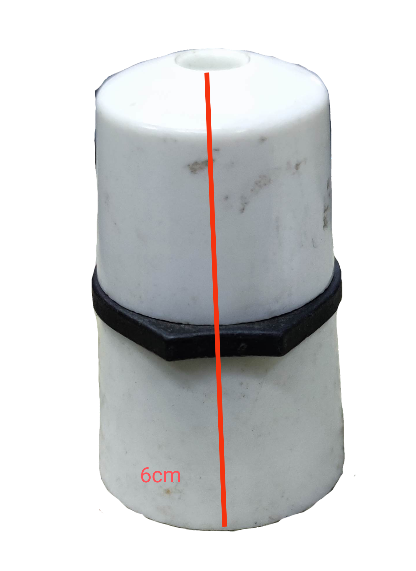 White B22 hanging socket 250V with black ring for lighting installation and accessories