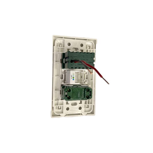 Royu 3 Gang 2 Port USB and Telephone Outlet and 1 Way Switch 10A 220V with Plate Cover