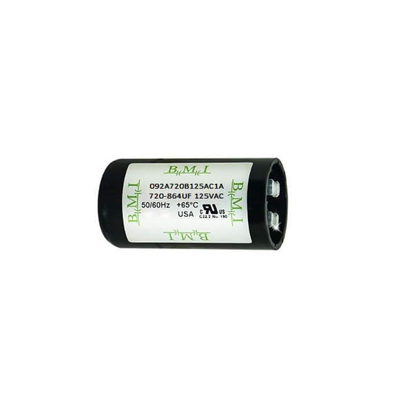 Motor Starting Capacitor 720-864 UF BMI Brand: Available in: ( 165VAC, and 125VAC)