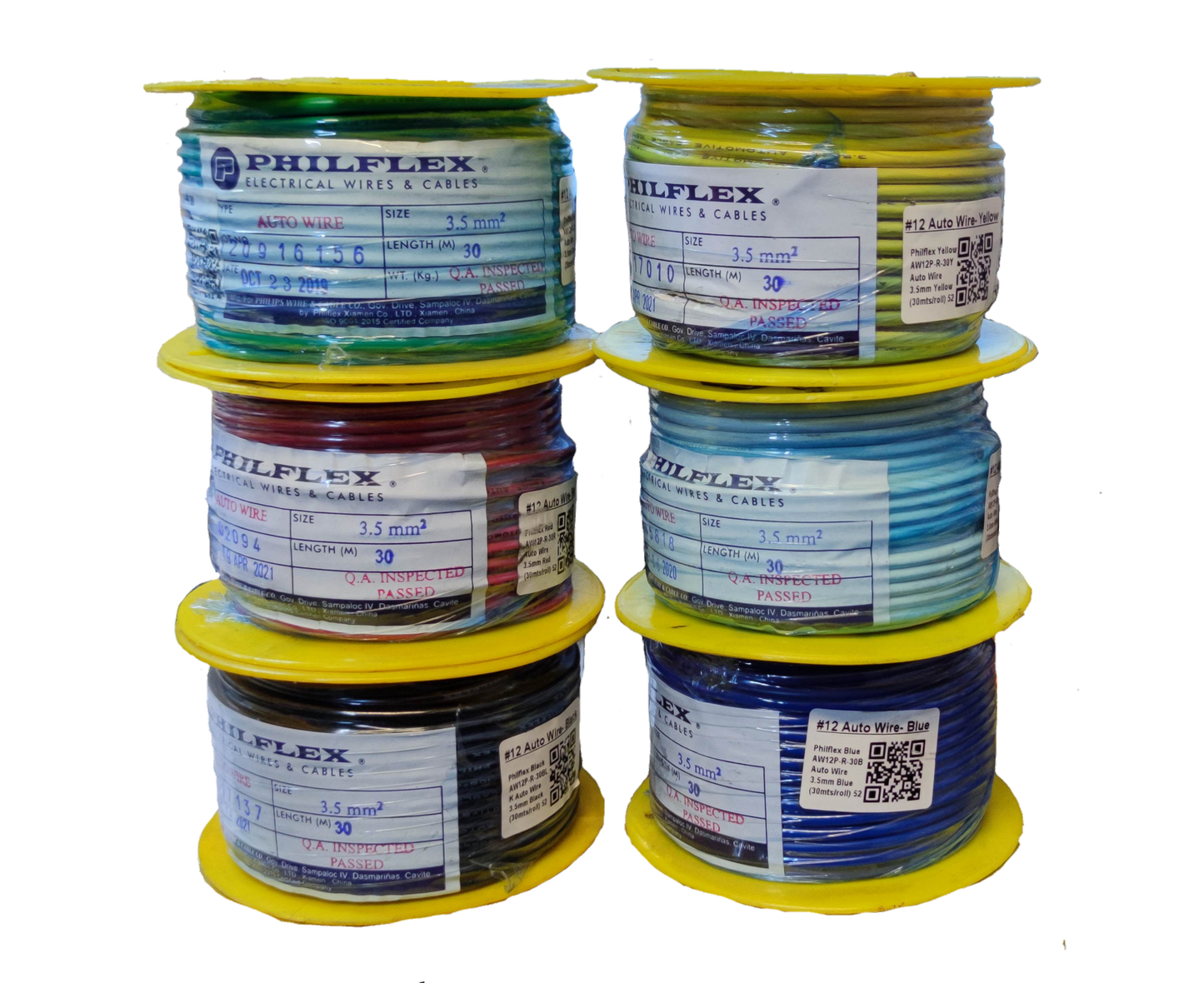 Philflex Autowire AWG 12 ( 3.5 mm), Automotive Wire #12 (3.5 mm) Green
