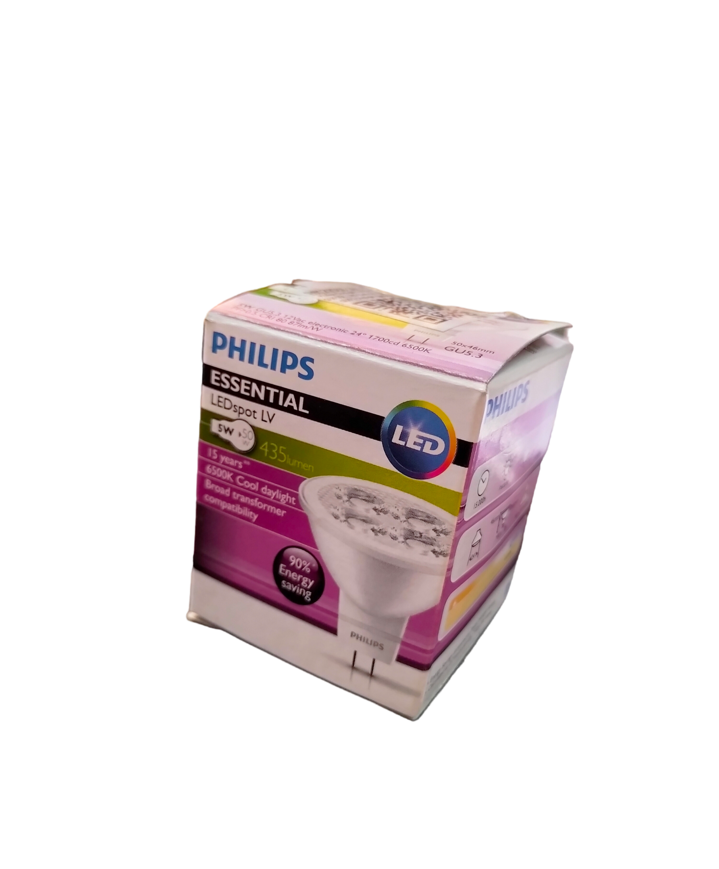Philips 5W LED MR16 GU5.3 12VDC Daylight MR-16 LED 5W GU 5.3 12V DC 6500K Daylight