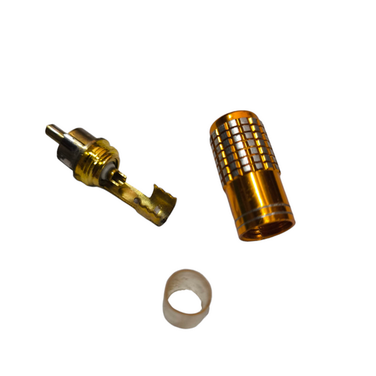 Grippes RCA Plug Metal Yellow Connector