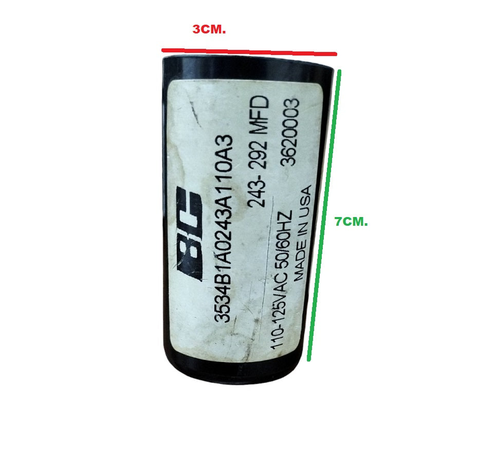 BC 243-292MFD Motor Starting Capacitor for Efficient Motor Performance