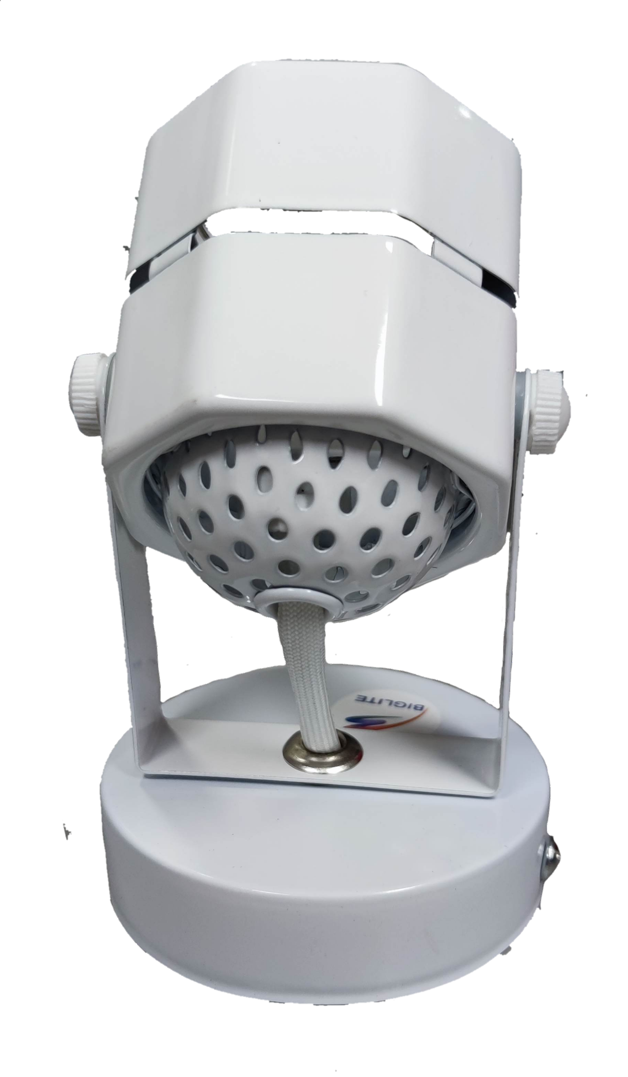 Biglite white adjustable MR-16 Lamp Holder Spot Light Holder with swivel mount for track or display lighting