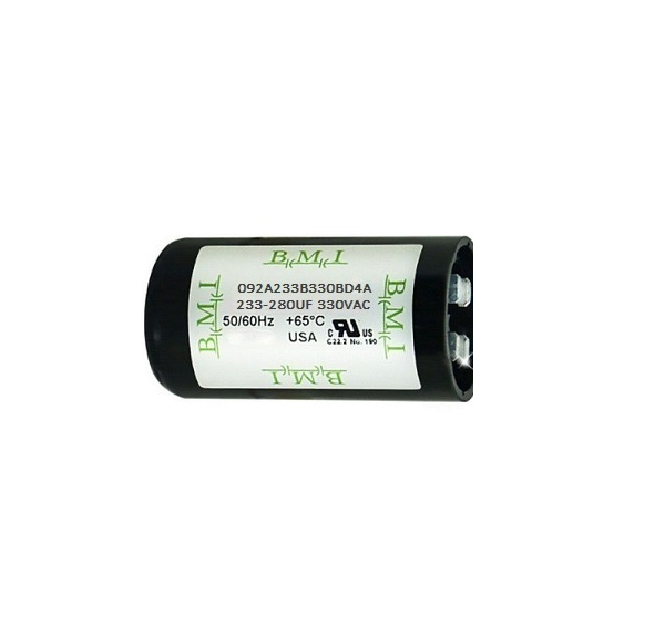 BMI motor starting capacitor 233-280 uf cylindrical electrical component for motor startup