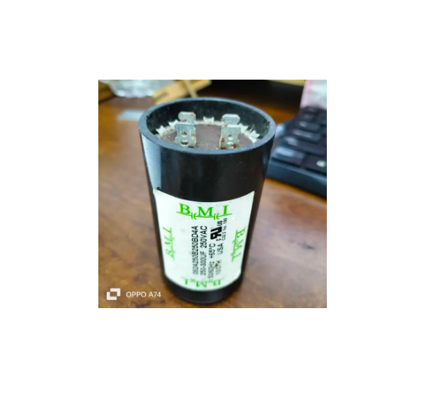 BMI motor starting capacitor 250-300 uf cylindrical black electrical circuitry part