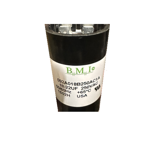 BMI black cylindrical Starting Capacitor 18-22UF 250V motor start capacitor with terminals
