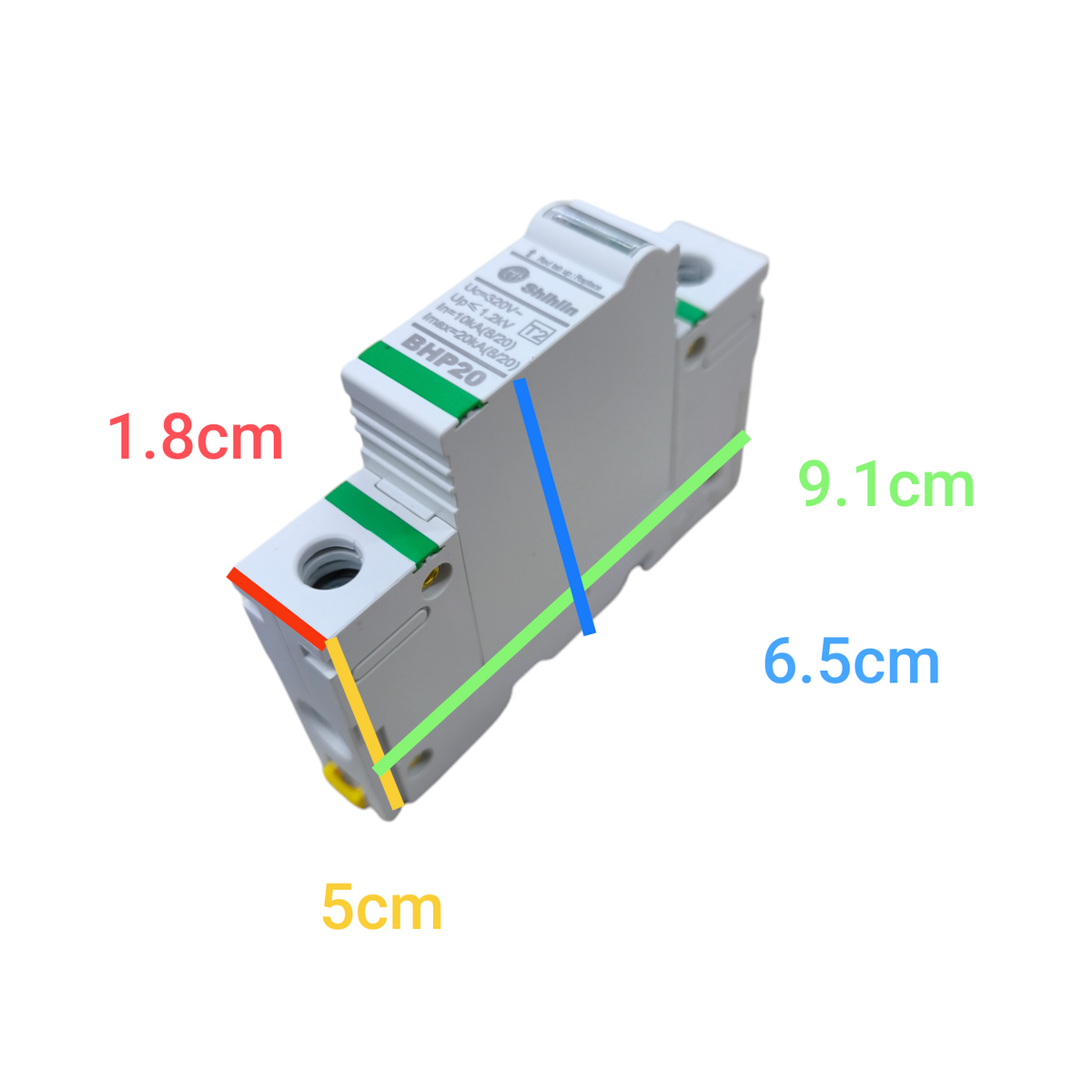 Shihlin 20kA 1Pole 320V Surge Protective Device for uninterrupted power supply with compact design