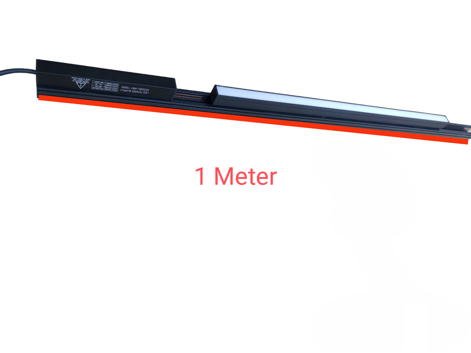 ILLUMIQ TERRA 24W LED Flood Track Light 220V Cool White in sleek black design measuring 1 meter