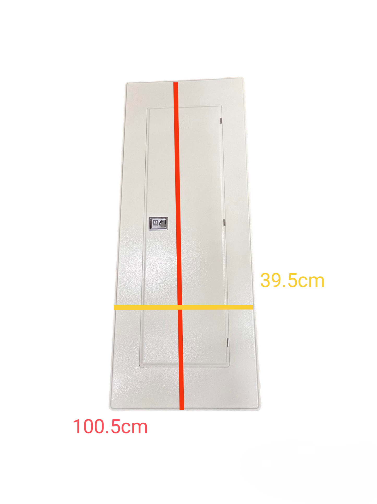 Koten metal distribution board enclosure door for 20 Branches 2P Bolt On with 125A Main measuring 100.5 cm by 39.5 cm