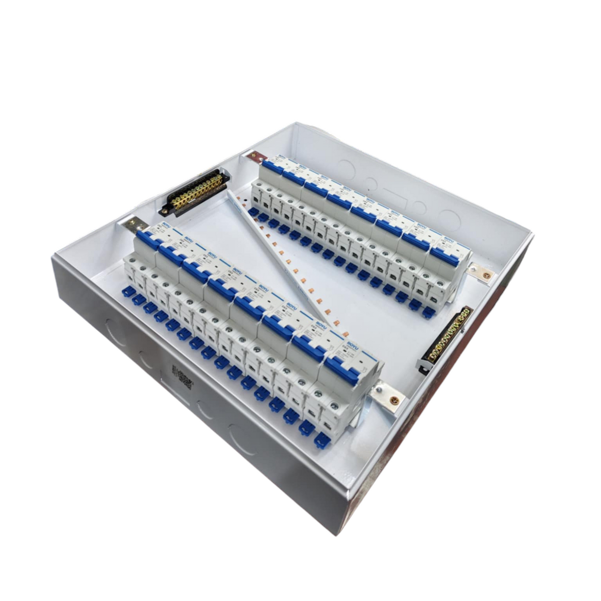 Royu & ZY Breakers Panel Board 63A 2 Pole Main electrical circuit breaker panel with multiple switches
