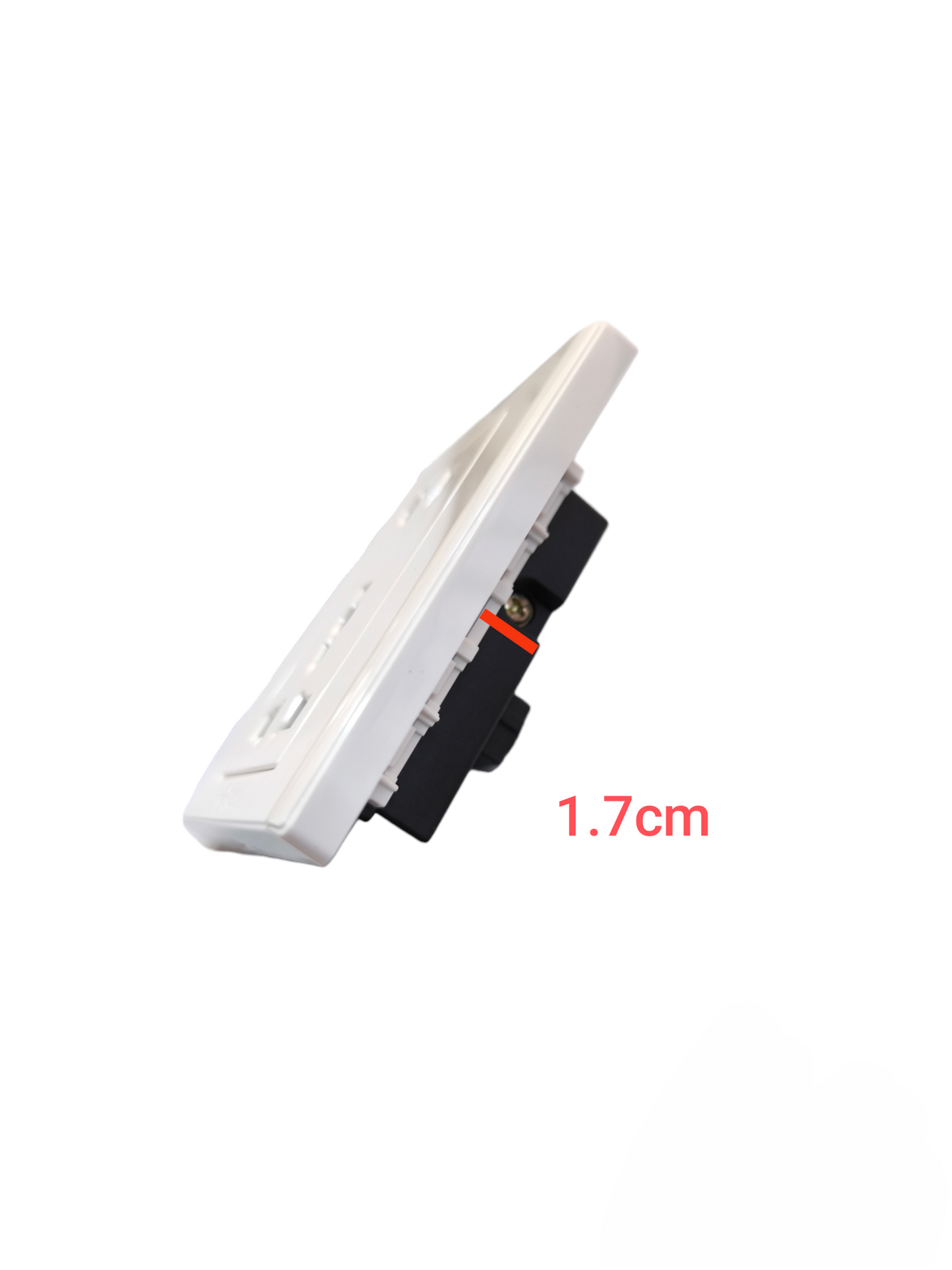 Bull Duplex 2 Gang Universal Outlet white power socket with slim 1.7cm profile