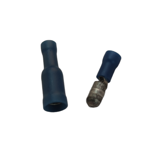 Local brand Bullet Terminal Male and Female electrical connectors with blue insulation sleeves