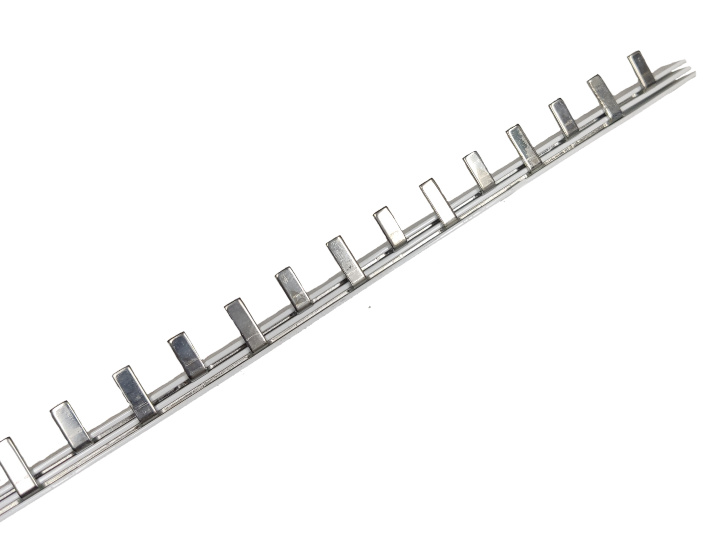 Electx Electrical Supply Bus Bar 18 Pins 2 Pole Single Phase silver metal electrical connector strip