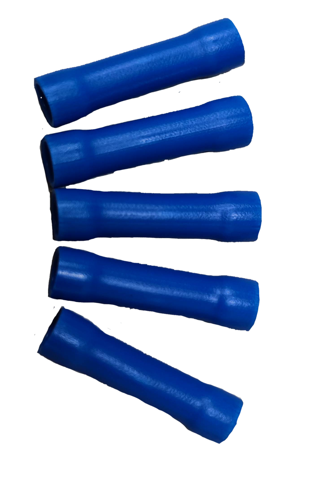 Blue electrical Butt Connector with Insulation used for wiring and circuit connections
