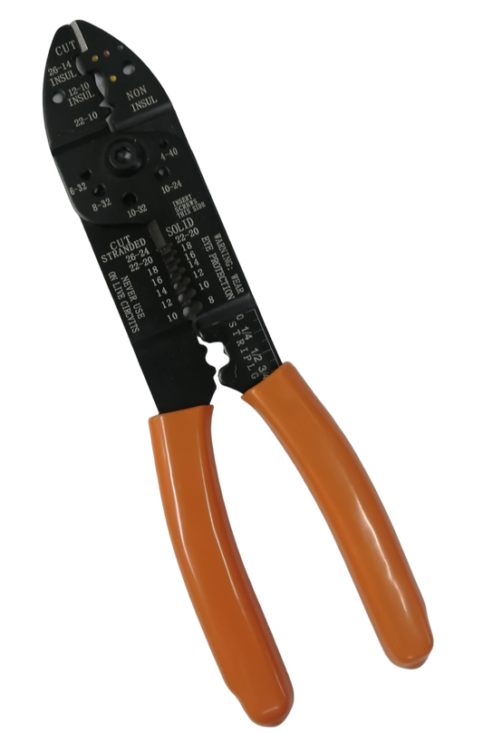 Butterfly 9 Inch Wire Stripper 225mm 2209 with orange handles for cutting and stripping wire