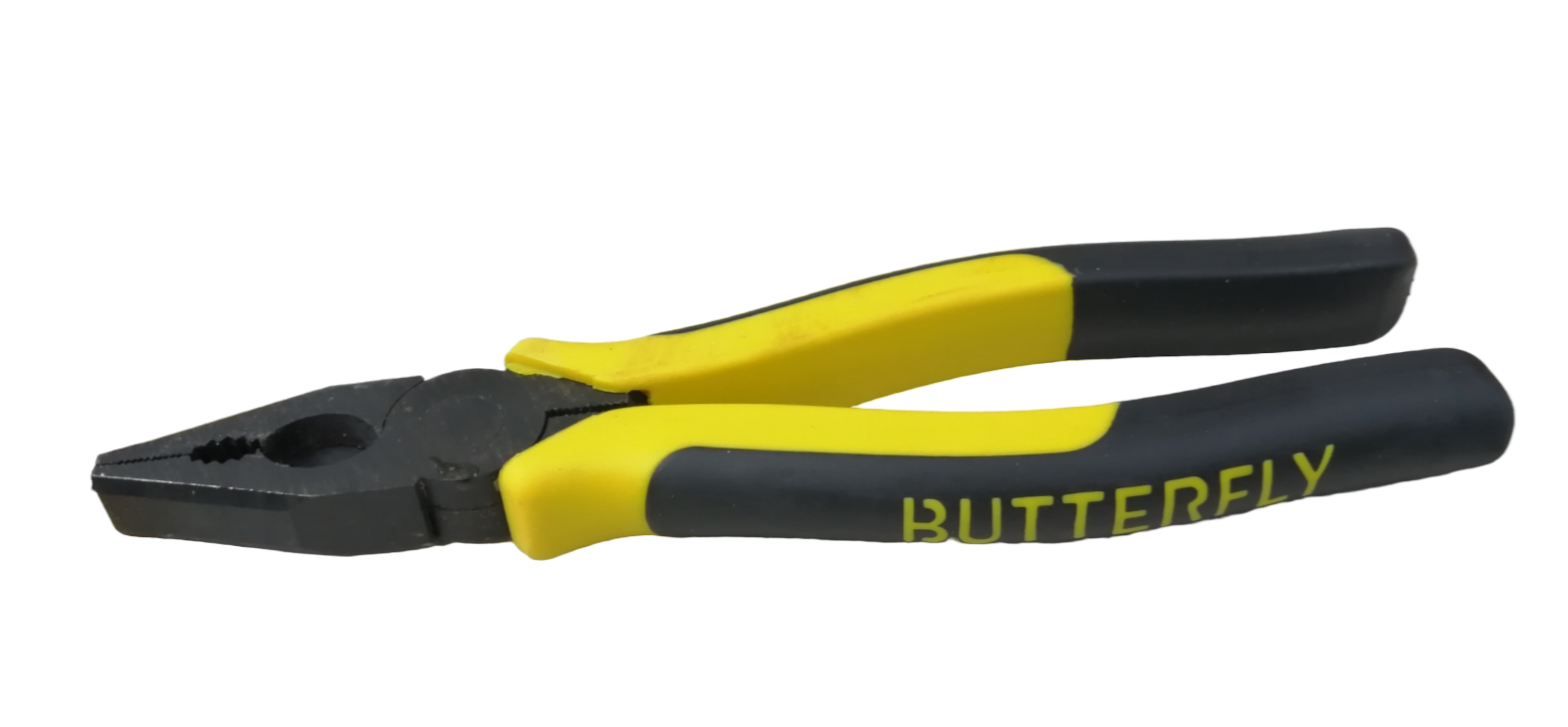 Butterfly Combination Plier 203mm 8 Inches with yellow black ergonomic handles for hand tools