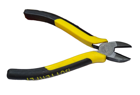 Butterfly insulated diagonal cutting pliers 152mm with yellow and black ergonomic handles