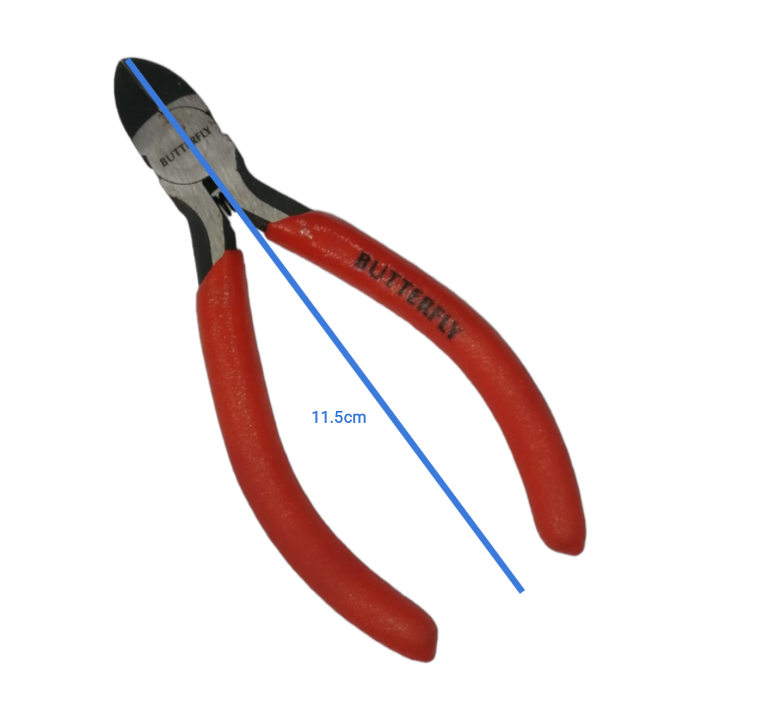 Butterfly Micro Nipper Pliers with red ergonomic handles and precision cutting blades