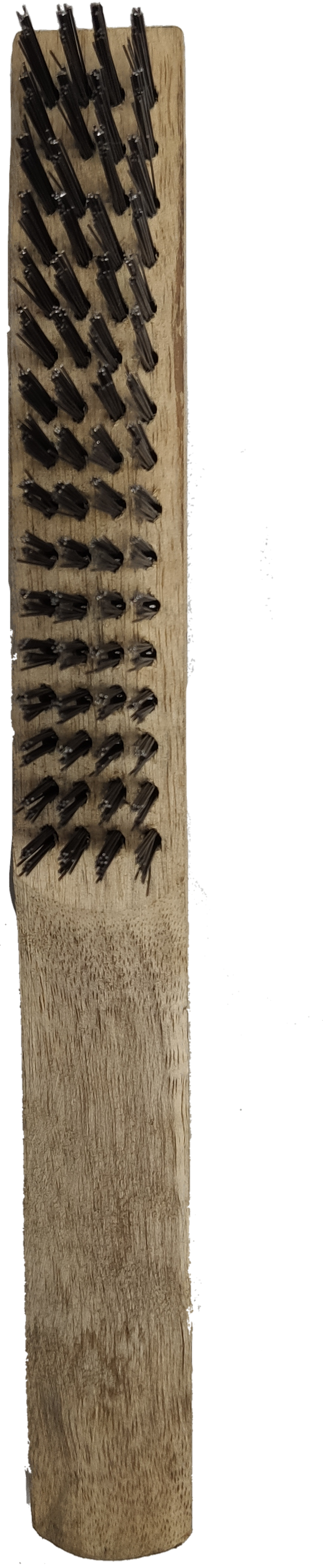 Butterfly Steel Brush with wooden handle and durable metal bristles for cleaning folding knives and tools