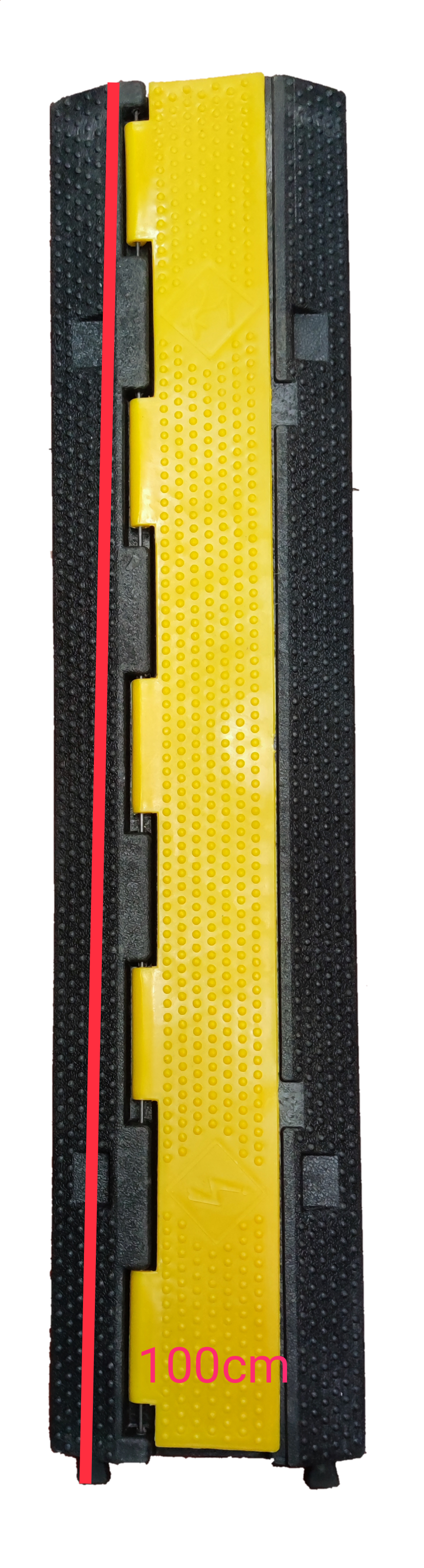 Grippes Cable Ramp Protector 1 Channel, 1 Meter x 22 cm x 3 cm, Rubber Ramp Cable Protector