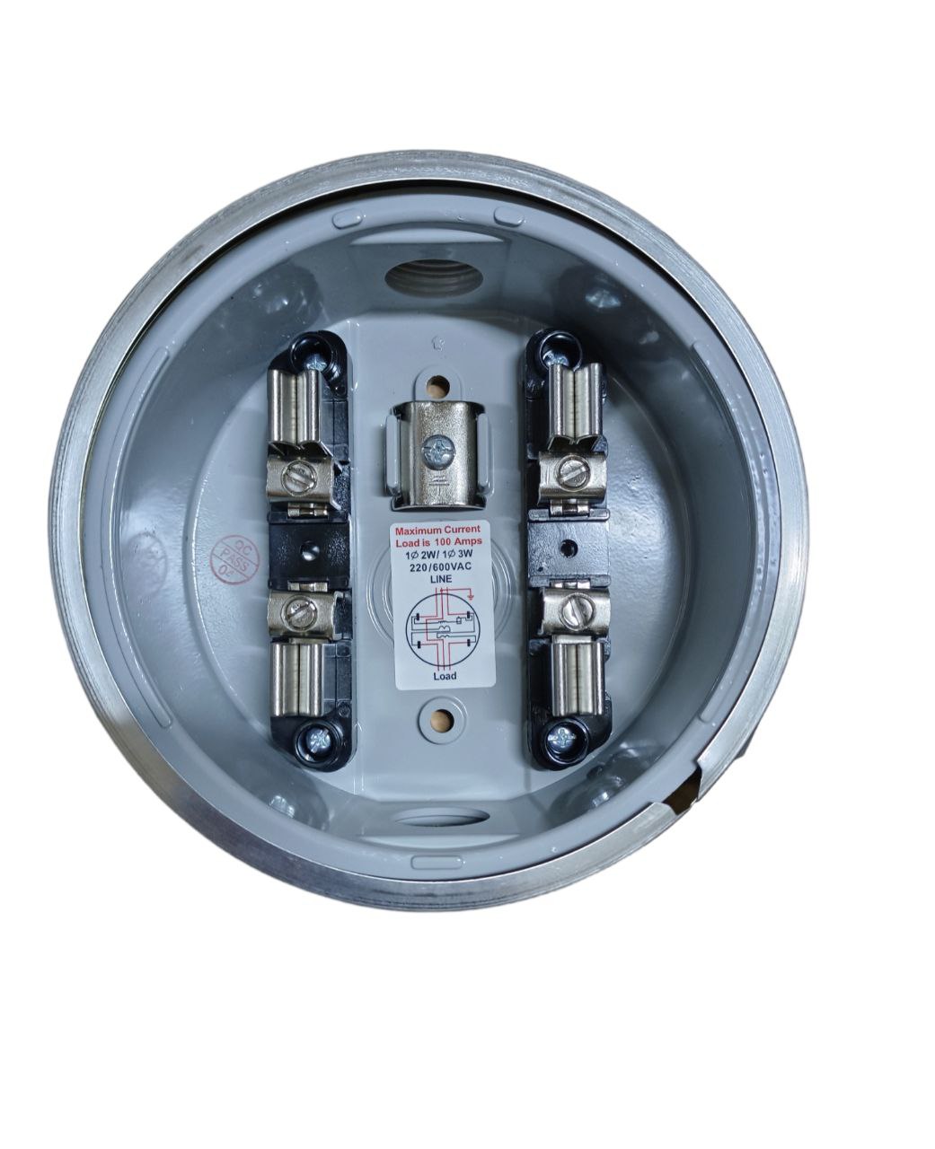 Cirtech Round Meter Base 1", Electrical Meter Base, KWH Meter base 1" Hub Size