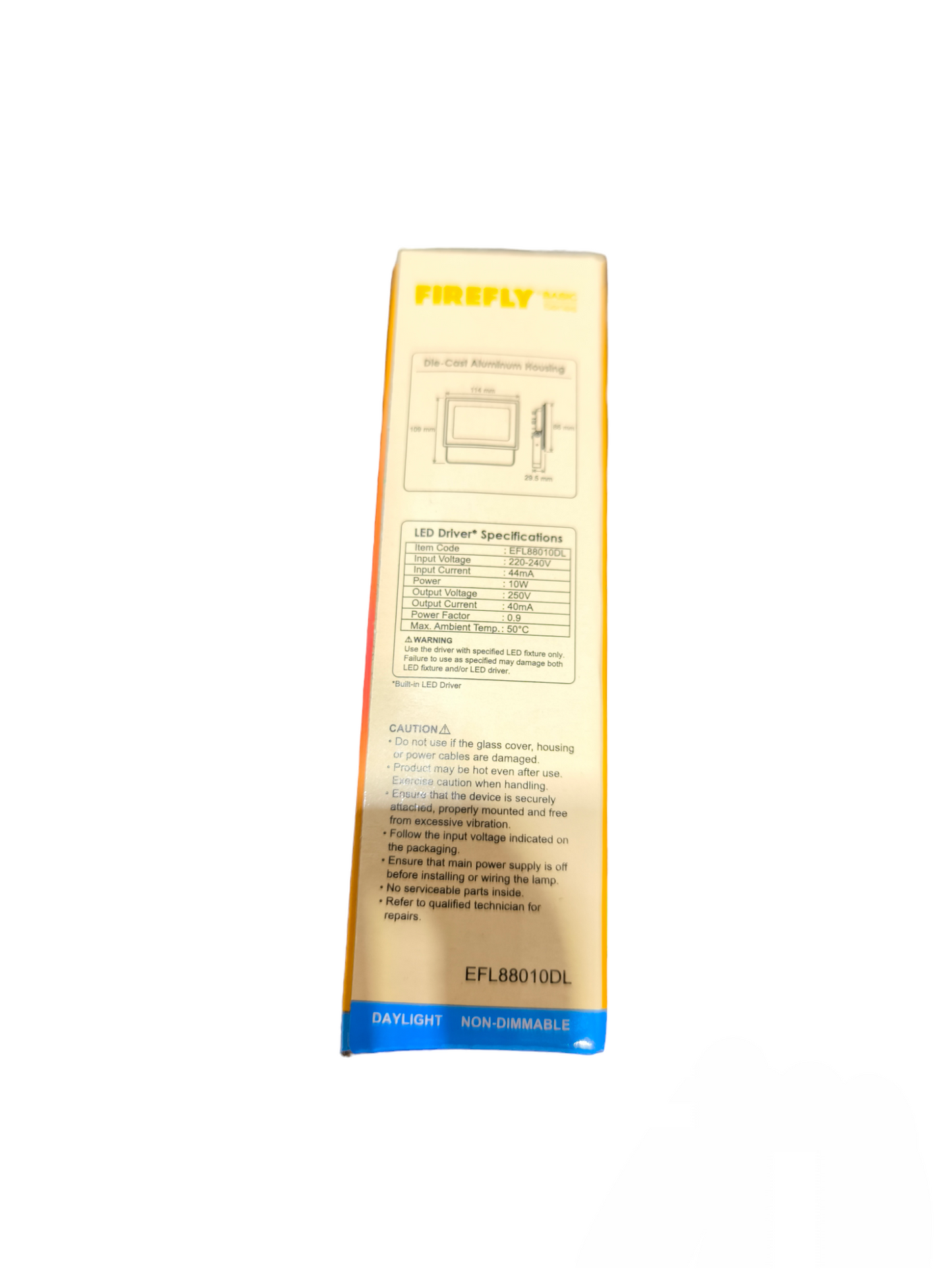 Firefly 10W LED Flood Light 220V Daylight 6500K EFL88010DL