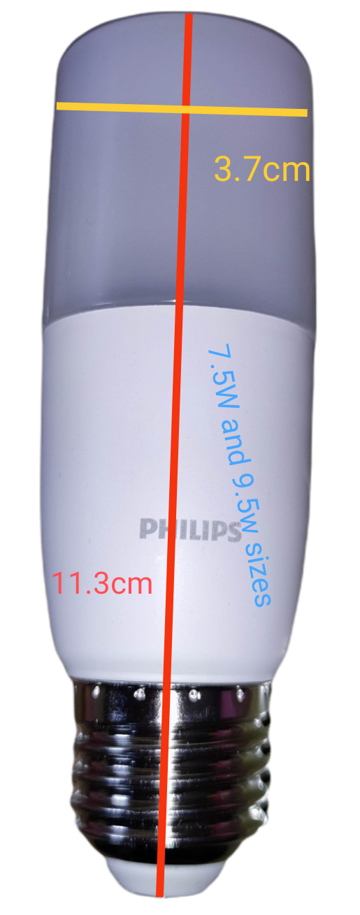 Philips 9.5W LED Stick Bulb 3000K Warm White E27 220V Eye Care