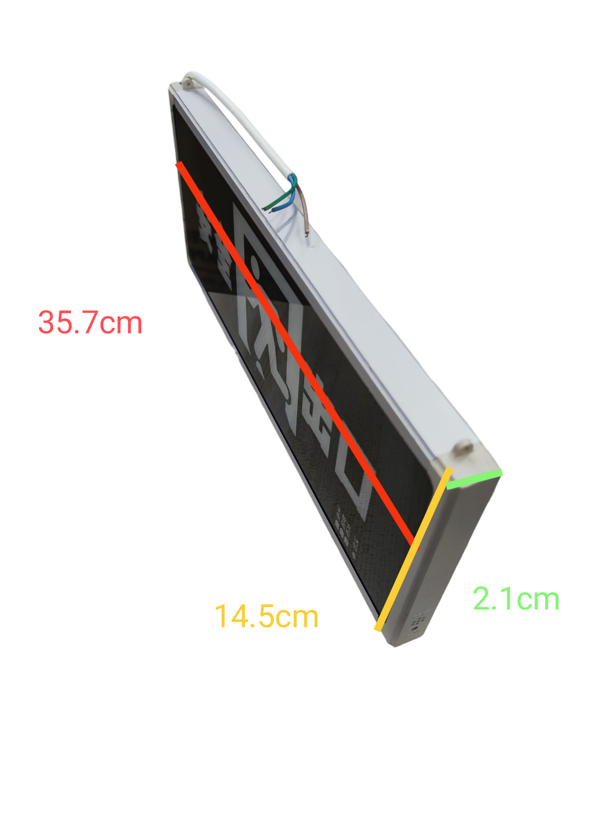 LED Exit Sign Single Face 220V 3W Glass ( Safe Exit) GB17945-2000 (B)SF