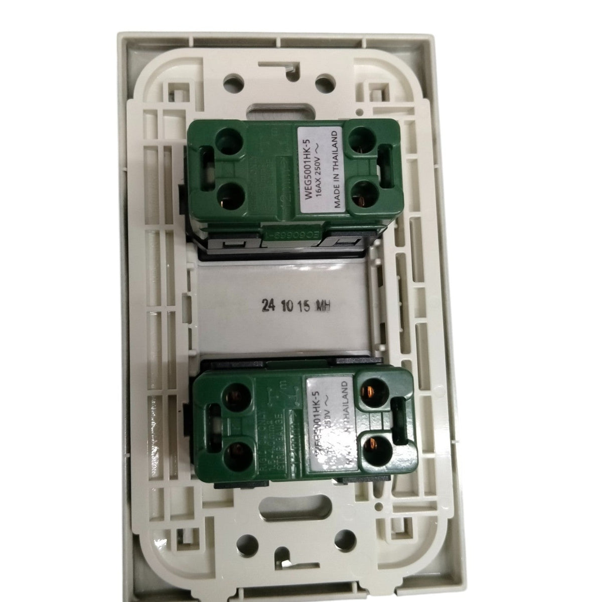 Panasonic 2 Gang 1 Way Switch 16A 250V with Plate Cover Metallic Gray WEG6802MH-1/2XWEG5001HK-5